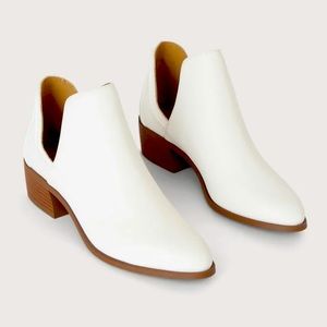 Lulus Rager White Cutout Ankle Booties